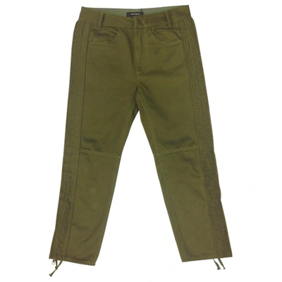 Pre-owned Isabel Marant Khaki Cotton Trousers