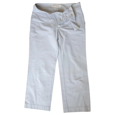 Pre-owned Marni Grey Cotton Trousers
