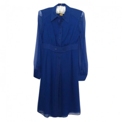 Pre-owned Catherine Malandrino Blue Silk Dress