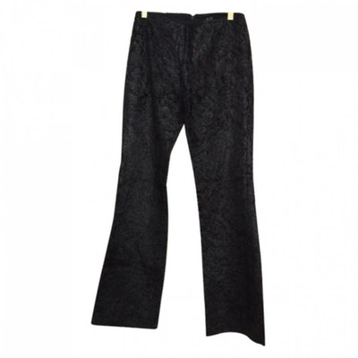 Pre-owned Bcbg Max Azria Black Cotton Trousers