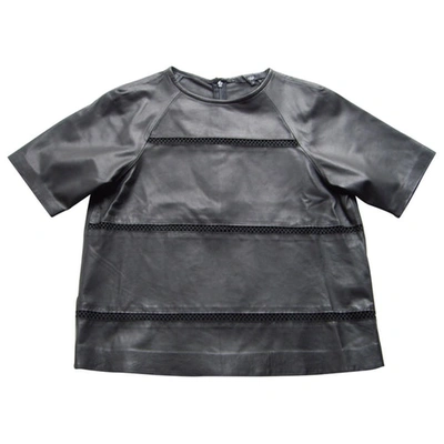 Pre-owned Tibi Black Leather Top