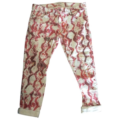 Pre-owned American Retro Pink Cotton - Elasthane Jeans