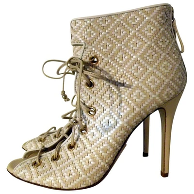Pre-owned Daniele Michetti Beige Leather Ankle Boots