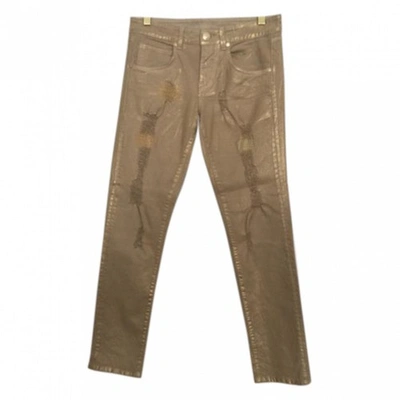 Pre-owned Pinko Camel Cotton - Elasthane Jeans
