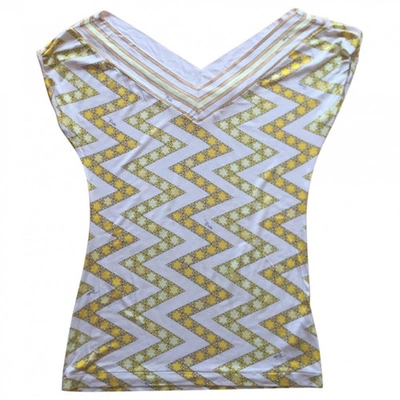 Pre-owned Emilio Pucci Yellow Viscose Top
