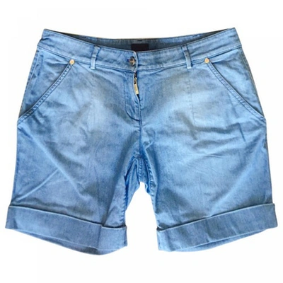 Pre-owned Fendi Blue Cotton - Elasthane Shorts