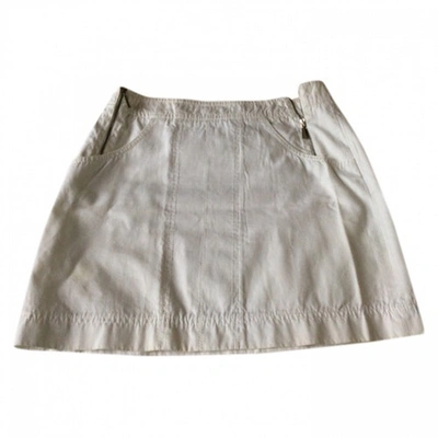 Pre-owned Colombo White Cotton Skirt