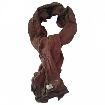 Pre-owned Maison Scotch Brown Cotton Scarf