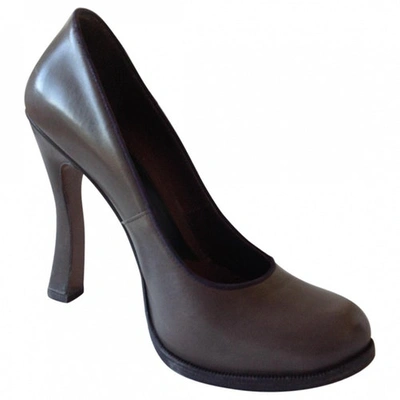 Pre-owned Marni Anthracite Leather Heels
