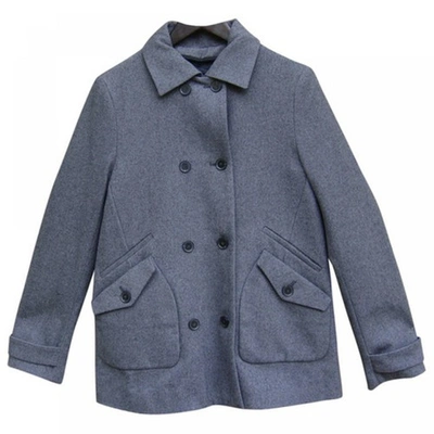 Pre-owned Lacoste Pea Coat In Grey