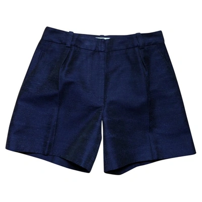 Pre-owned Carven Shantung Shorts In Blue