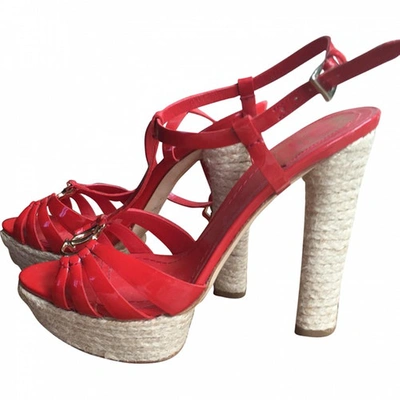 Pre-owned Dior Patent Leather Heels In Red