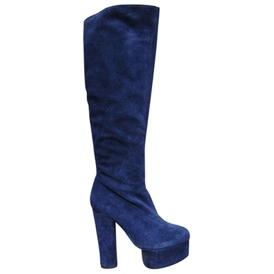 Pre-owned Acne Studios Boots In Blue