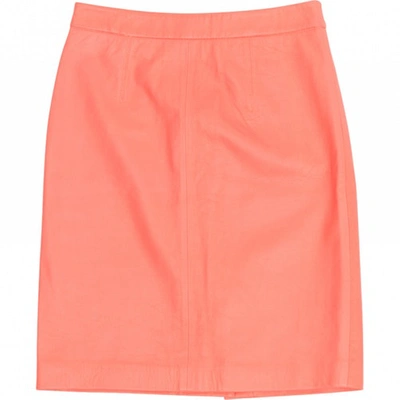Pre-owned Milly Pink Leather Skirt
