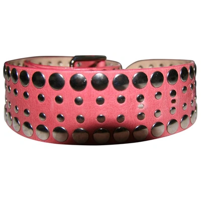 Pre-owned Joseph Hipster Belt In Pink