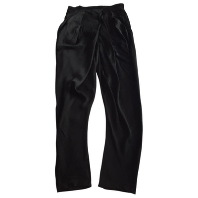 Pre-owned Balmain Pantalone Viscosa Misura 40fr In Black