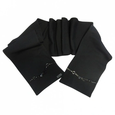 Pre-owned Dior Wool Stole In Black