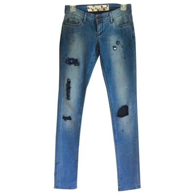 Pre-owned Filles À Papa Blue Cotton - Elasthane Jeans
