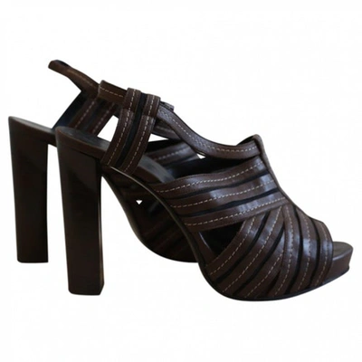 Pre-owned Pierre Hardy Sandals In Brown