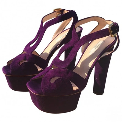 Pre-owned Prada Sandals In Purple