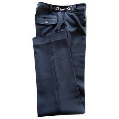 Pre-owned Dolce & Gabbana Black Wool Trousers