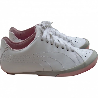 Pre-owned Puma White Leather Trainers