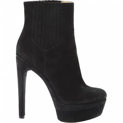Pre-owned Rachel Zoe Black Suede Ankle Boots