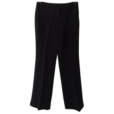 Pre-owned Cacharel Straight Trousers In Black