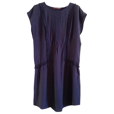 Pre-owned Comptoir Des Cotonniers Round Collared Dress In Navy