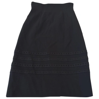 Pre-owned Saint Laurent Black Wool Skirt