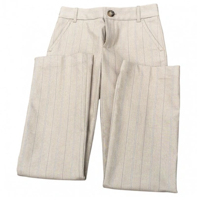 Pre-owned Marc By Marc Jacobs Striped Trousers In Beige