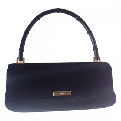 Pre-owned Gucci Bamboo Satchel In Black