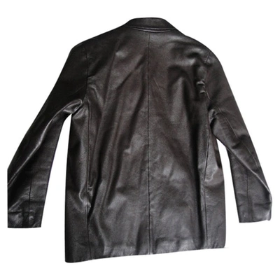 Pre-owned Prada Leather Jacket In Brown