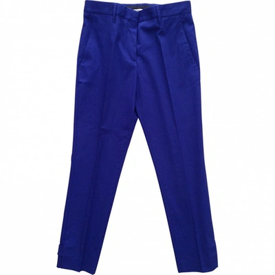 Pre-owned Miu Miu Trousers With Pockets In Blue