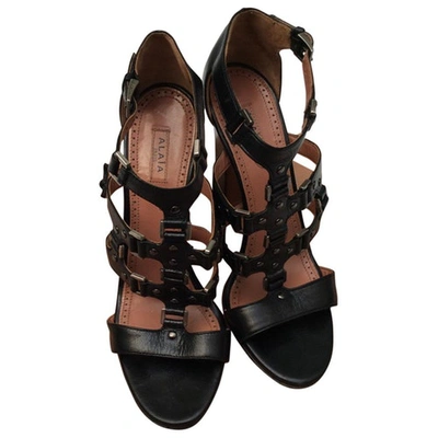 Pre-owned Alaïa Heeled Sandals In Black
