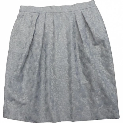 Pre-owned John Galliano Embroidered Skirt In Grey