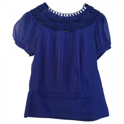 Pre-owned Catherine Malandrino Short Sleeve Blouse In Blue