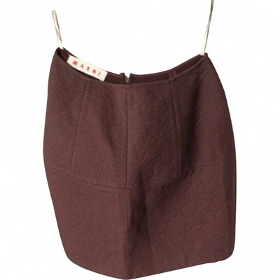 Pre-owned Marni Brown Wool Skirt