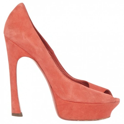 Pre-owned Saint Laurent Pumps In Red