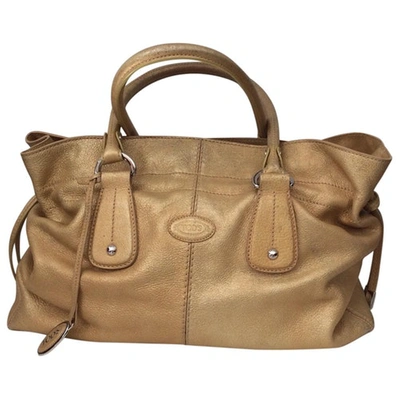 Pre-owned Tod's Leather Handbag In Gold