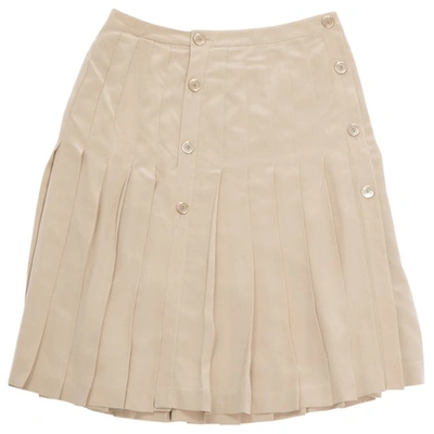 Pre-owned Valentino Beige Silk Skirt