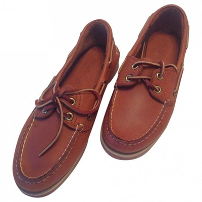 Pre-owned Timberland Leather Flats