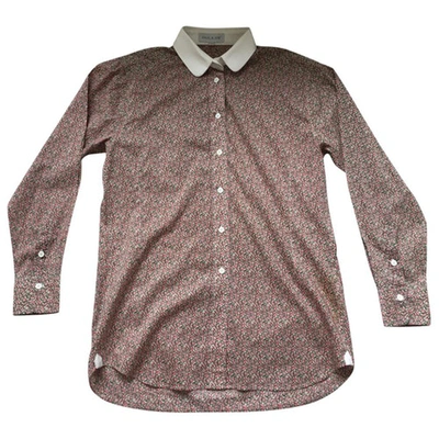 Pre-owned Paul & Joe Liberty Shirt With White Collar In Pink