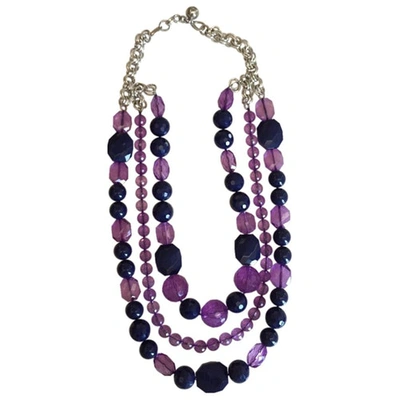 Pre-owned Pinko Purple Necklace