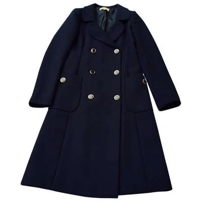 Pre-owned Michael Kors Coat In Navy