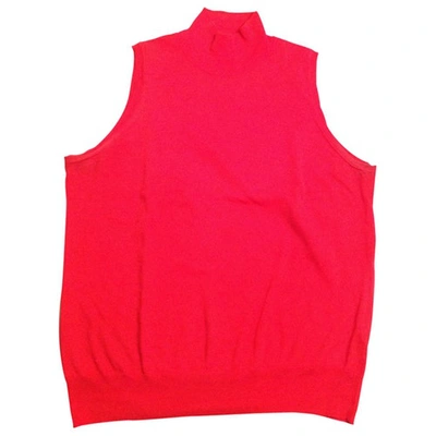 Pre-owned Colombo Red Cotton Top