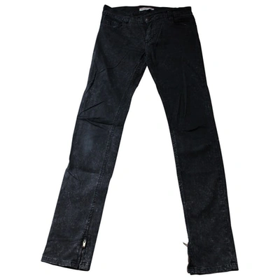 Pre-owned Maje Black Cotton - Elasthane Jeans