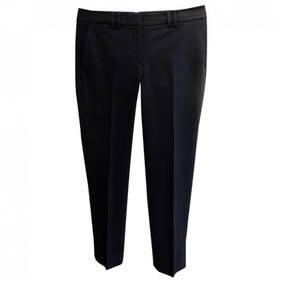 Pre-owned Incotex Black Polyester Trousers