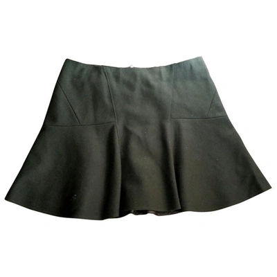 Pre-owned Tara Jarmon Khaki Wool Skirt