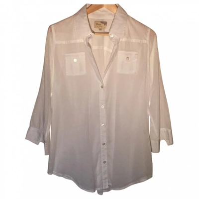 Pre-owned Elizabeth And James White Cotton Top